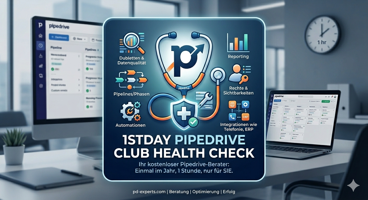 1stday Pipedrive Club Health Check Das muss man tun, damit Pipedrive stabil läuft