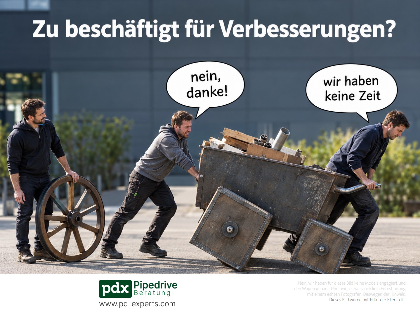 Zu beschäftigt für Verbesserungen Too Busy to improove Keine Zeit für Pipedrive CRM