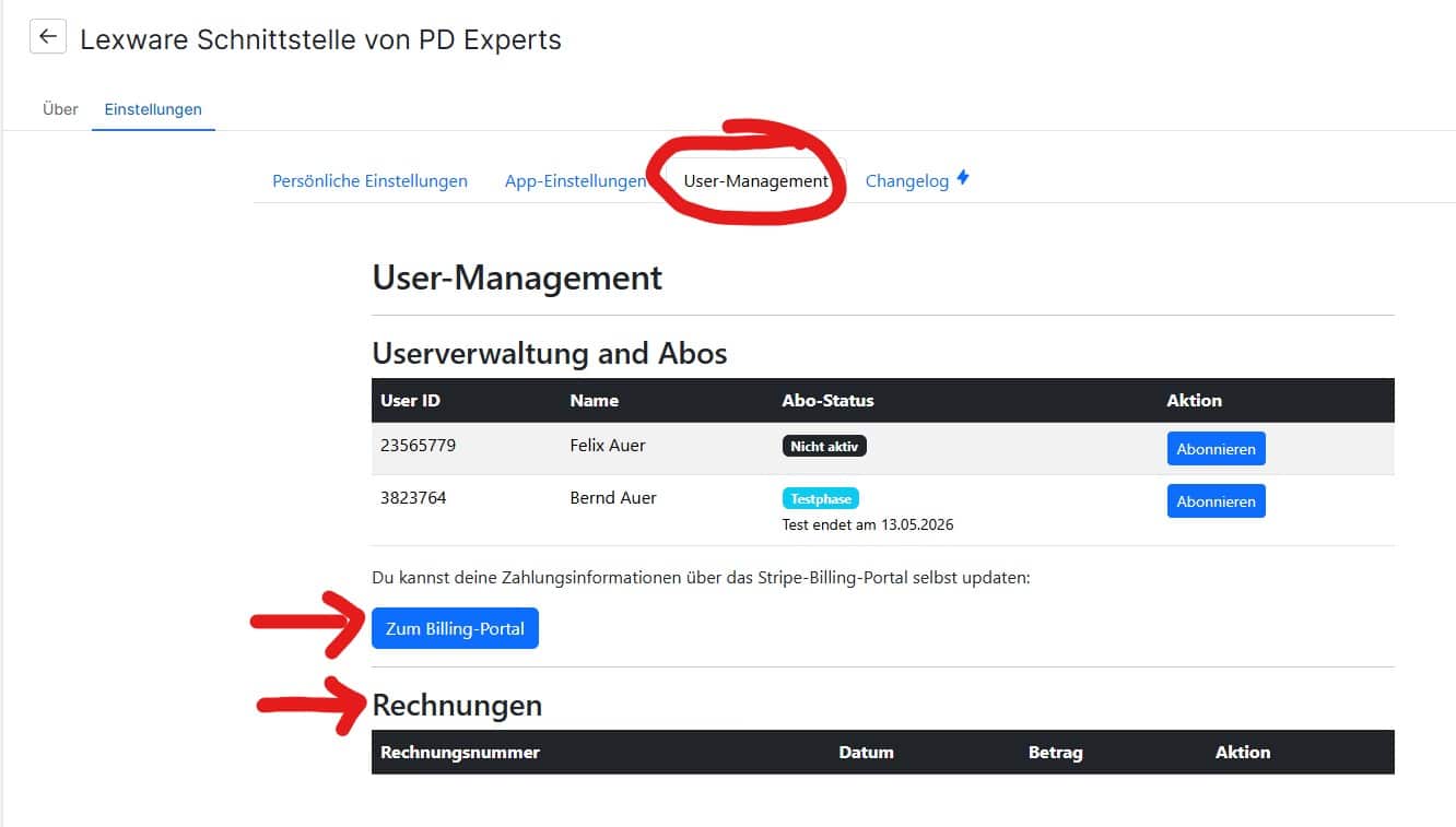 User Management - PD-Experts