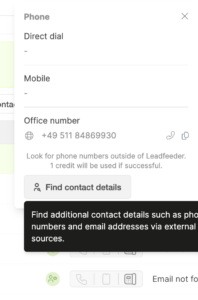 Kontaktdaten suchen 2 Leadfeeder Kontaktdaten suchen 2