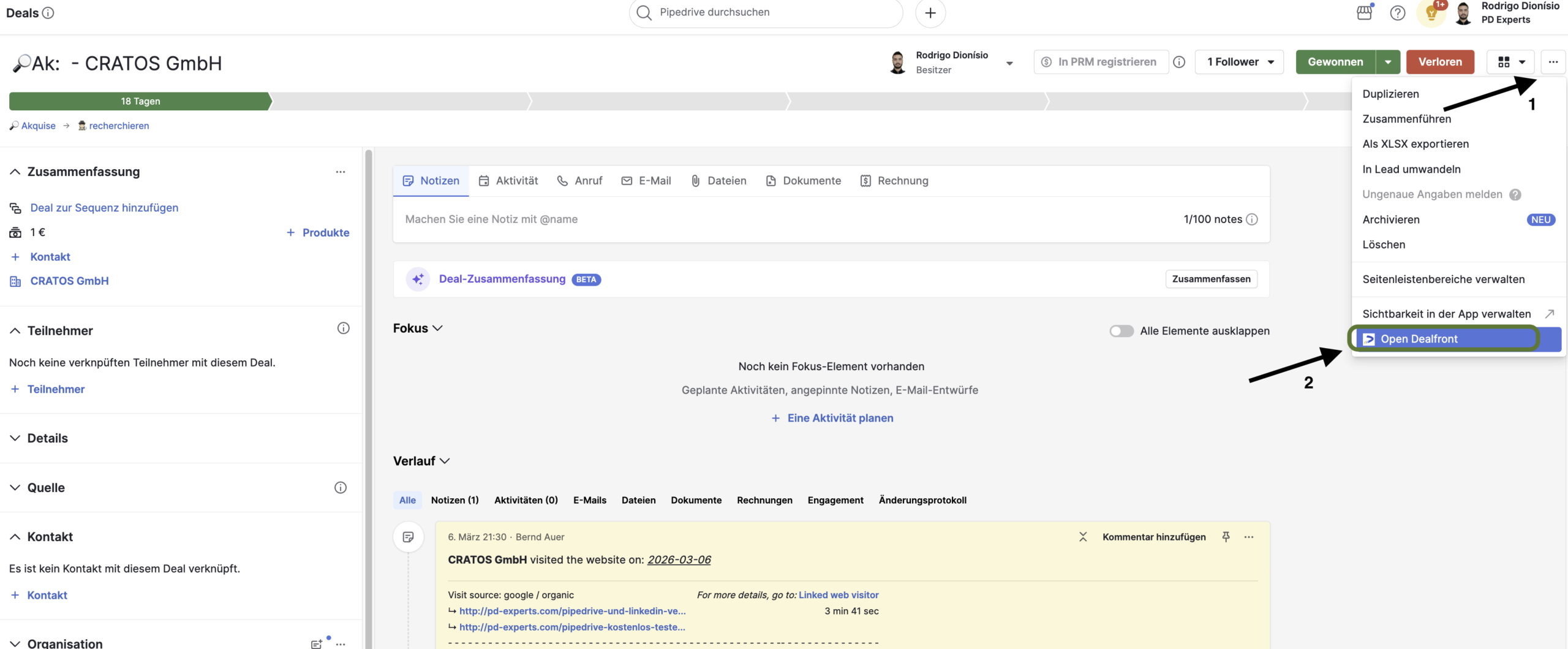 Open Deal Front Panel Open Dealfront Panel