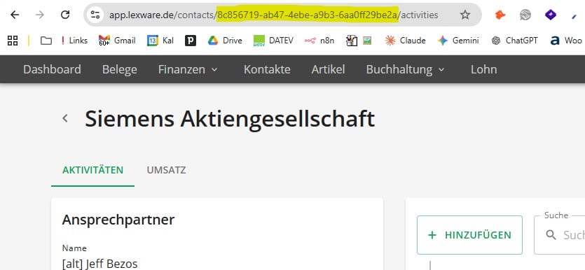 ID Lexware Identifikationsnummer Lexware